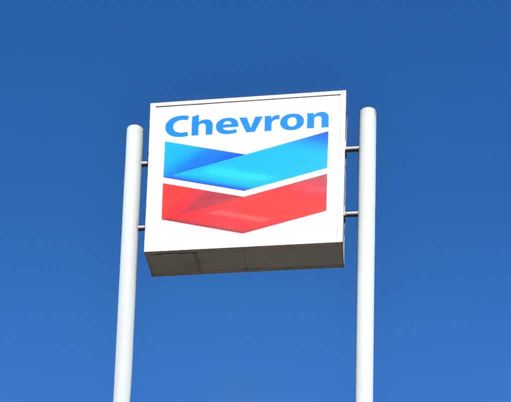 chevron gas station sign